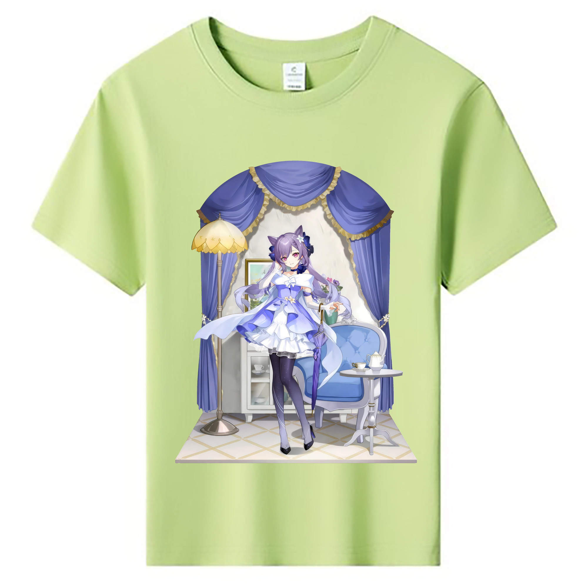 げんし神 刻晴 こくせい genshin Kokusei 綿100％キッズTシャツ（フロントプリント）